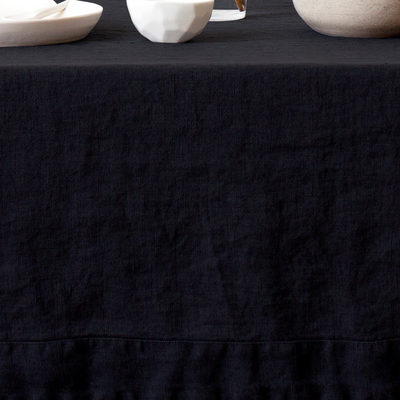 Black Linen Tablecloth