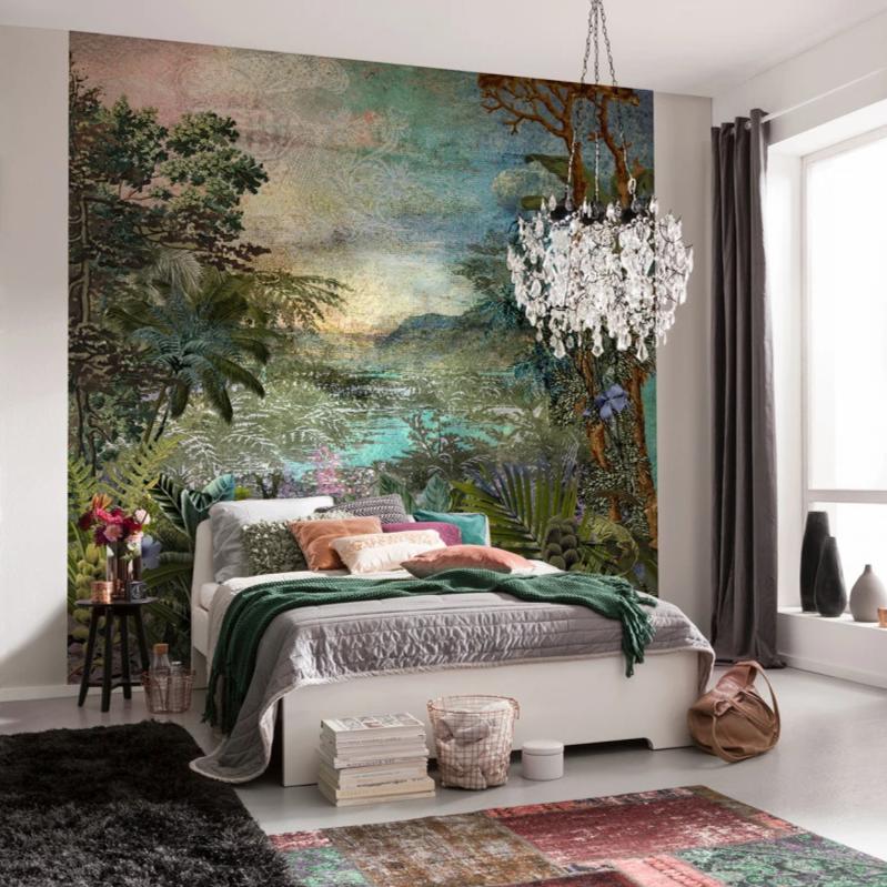 Forest Elite Mural Wallpaper-Wall Decor-ECO MURALS, JUNGLE WALLPAPER, MURALS, MURALS / WALLPAPERS, NON-WOVEN WALLPAPER, TROPICAL MURAL, TROPICAL WALLPAPERS-Forest Homes-Nature inspired decor-Nature decor