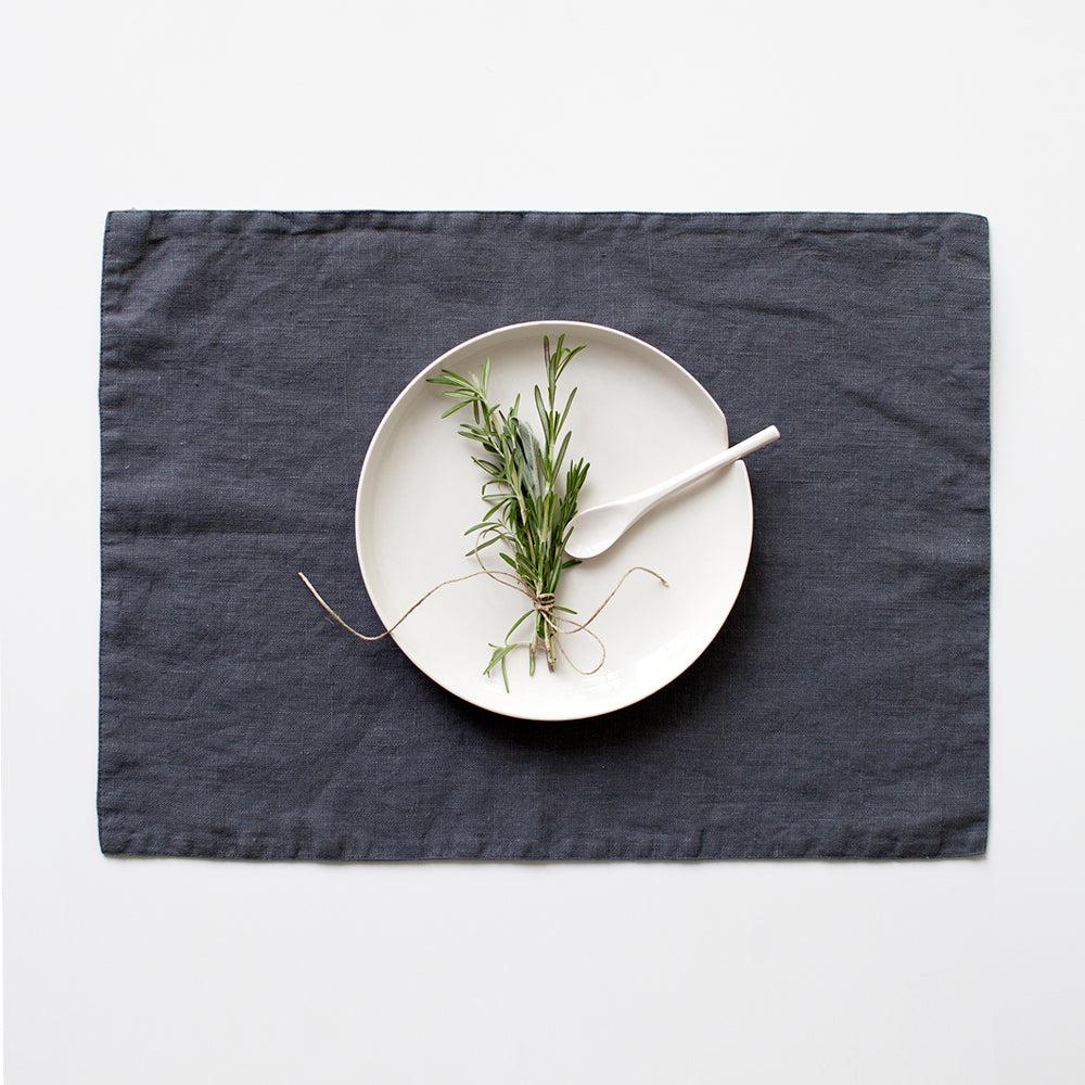 Linen Grey Needled Placemat Set main image 1