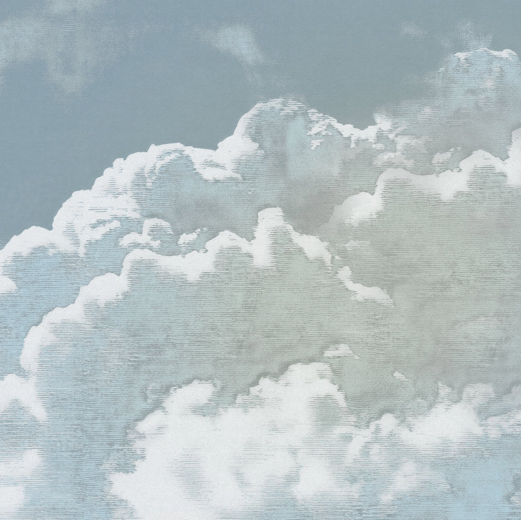 Wallpaper featuring pastel blue and white color clouds -  vintage cloud wallpaper