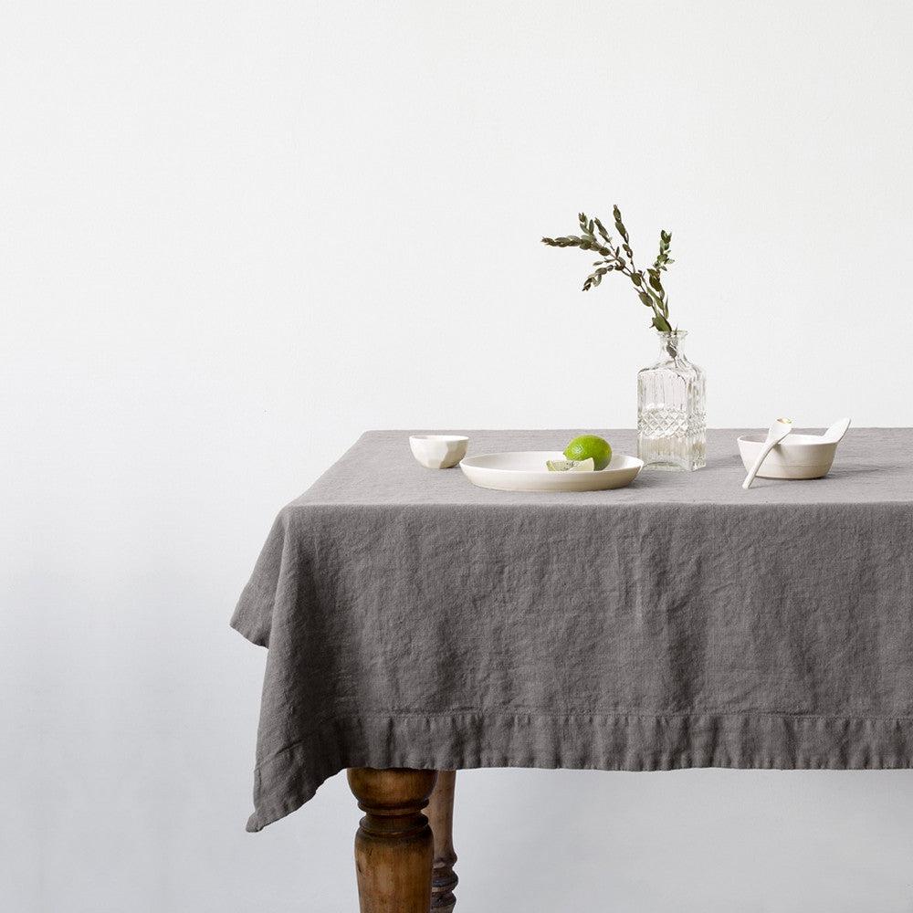 Ash Linen Tablecloth