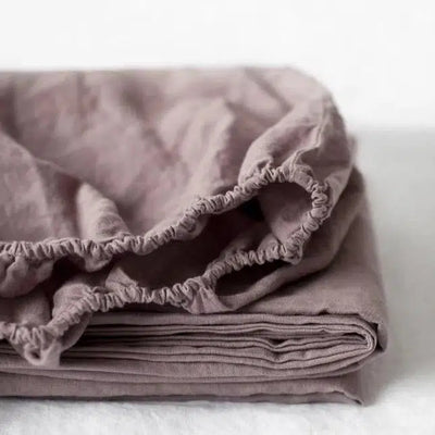 Ashes of Roses Linen Fitted Sheet