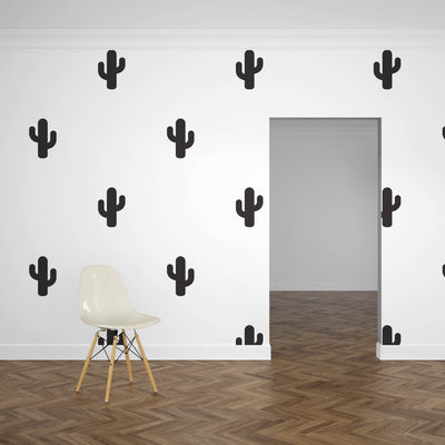 Black & White Cactus Mural Wallpaper (m²)-Wall Decor-BLACK & WHITE WALLPAPER, CACTUS WALLPAPERS, LEAF WALLPAPER, MURALS, MURALS / WALLPAPERS, NATURE WALL ART, NON-WOVEN WALLPAPER-Forest Homes-Nature inspired decor-Nature decor