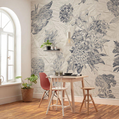 Blooming Akemi Mural Wallpaper-Wall Decor-ECO MURALS, FLORAL WALLPAPERS, MURALS, MURALS / WALLPAPERS, NON-WOVEN WALLPAPER-Forest Homes-Nature inspired decor-Nature decor