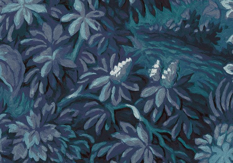 Botanique Blue Mural Wallpaper