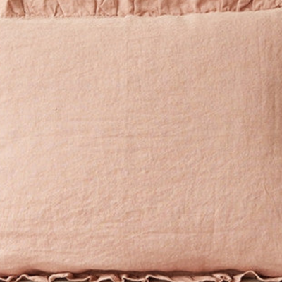 Cafe Creme Linen Pillowcase with Frills