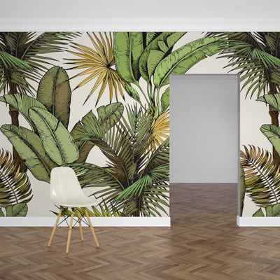 Caribbean Flavours Mural Wallpaper (m²)-Wall Decor-LEAF WALLPAPER, MURALS, MURALS / WALLPAPERS, NATURE WALL ART, NON-WOVEN WALLPAPER, TROPICAL MURAL, TROPICAL WALLPAPERS-Forest Homes-Nature inspired decor-Nature decor