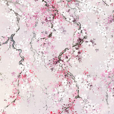 Cherry Blossoms Mural Wallpaper-Wall Decor-ART WALLPAPER, ECO MURALS, FLORAL WALLPAPERS, MURALS, MURALS / WALLPAPERS, NON-WOVEN WALLPAPER-Forest Homes-Nature inspired decor-Nature decor