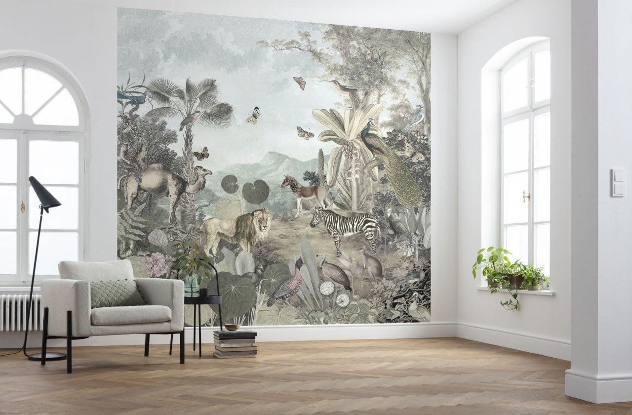 Seikatsu Life Mural Wallpaper-Wall Decor-ART WALLPAPER, ECO MURALS, JUNGLE WALLPAPER, KIDS WALLPAPERS, MURALS, MURALS / WALLPAPERS, NON-WOVEN WALLPAPER-Forest Homes-Nature inspired decor-Nature decor