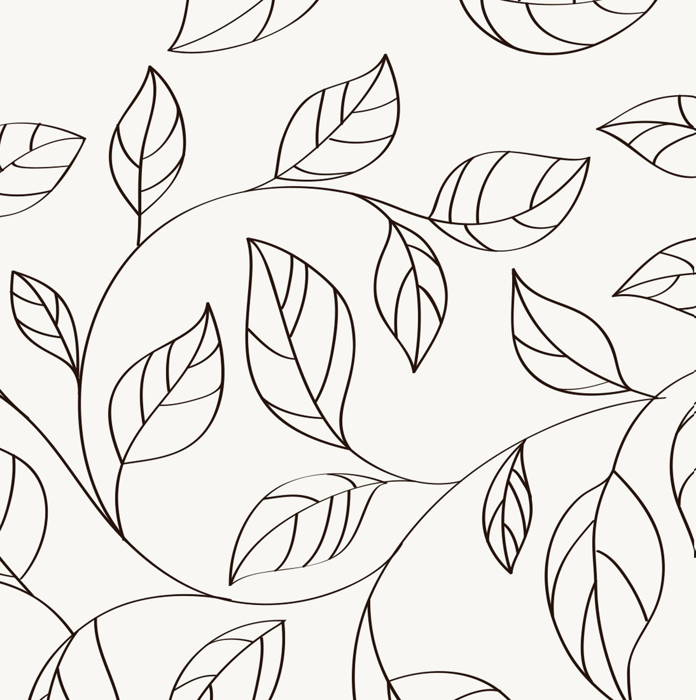 Dainty Leaves Mural Wallpaper (m²)-Wall Decor-BLACK & WHITE WALLPAPER, LEAF WALLPAPER, MURALS, MURALS / WALLPAPERS, NON-WOVEN WALLPAPER-Forest Homes-Nature inspired decor-Nature decor