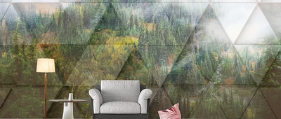Dimensional Forest Mural Wallpaper