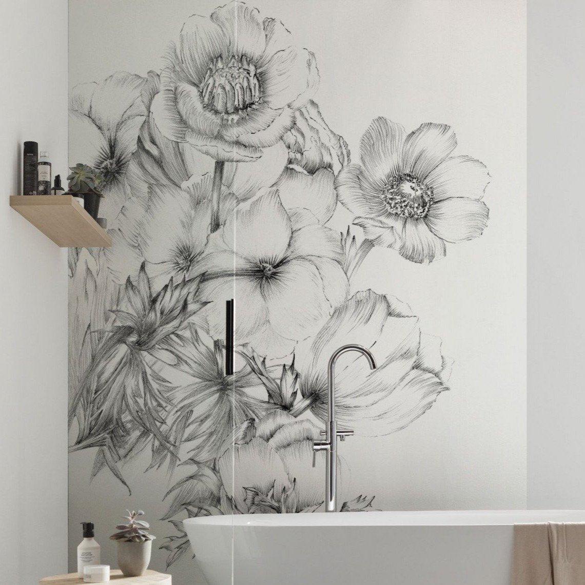Embroidery Mural Wallpaper
