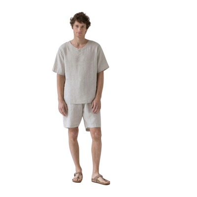 Fern Melange Linen Pyjama Set