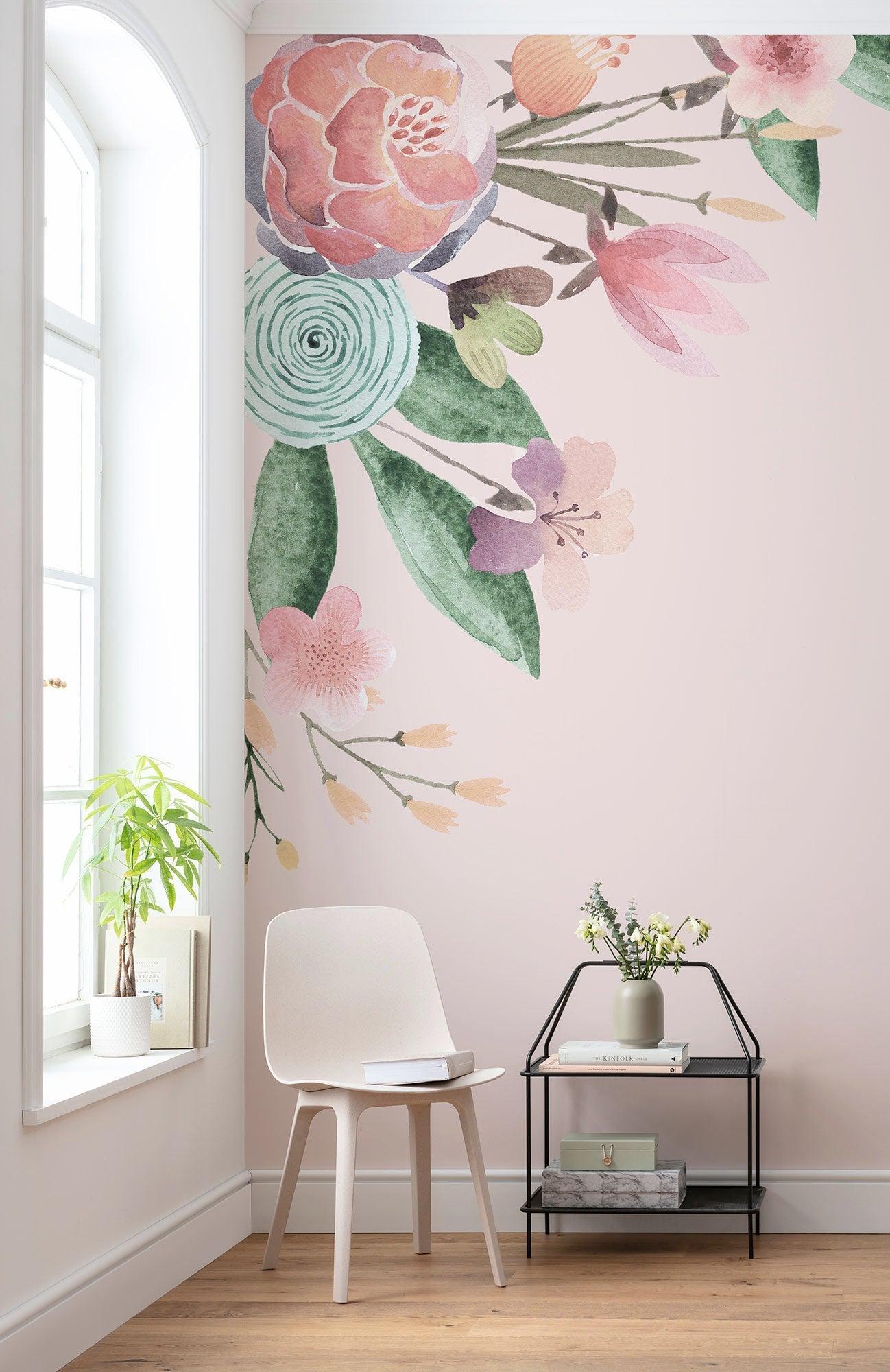 Fleur Bisou Mural Wallpaper
