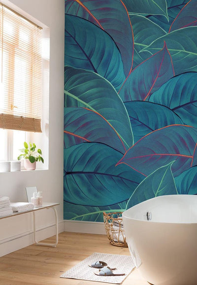 Tropical Leaf Wallpaper Mural-Wall Decor-ECO MURALS, LEAF WALLPAPER, MURALS, MURALS / WALLPAPERS, NON-WOVEN WALLPAPER, TROPICAL MURAL-Forest Homes-Nature inspired decor-Nature decor