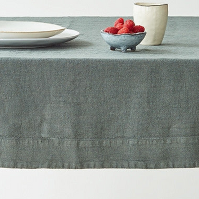 Forest Green Linen Tablecloth