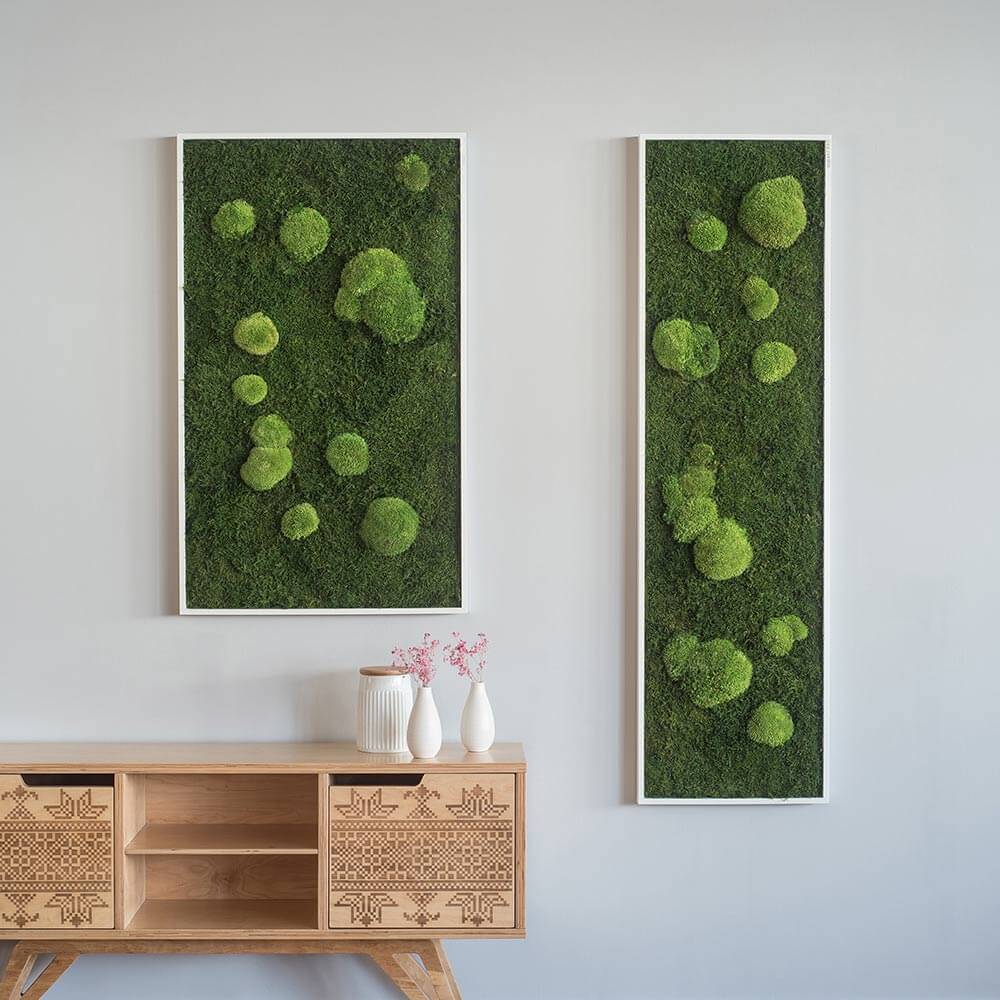 Moss Wall Art. Moss Frame. Green Wall Art. Wall Decor. Preserved