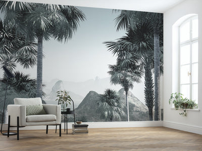 Bathe in Bay Mural Wallpaper-Wall Decor-ART WALLPAPER, ECO MURALS, JUNGLE WALLPAPER, LEAF WALLPAPER, MURALS, MURALS / WALLPAPERS, NON-WOVEN WALLPAPER, PALM WALLPAPER, TROPICAL WALLPAPERS-Forest Homes-Nature inspired decor-Nature decor