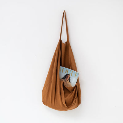 Hazelnut Large Linen Bag