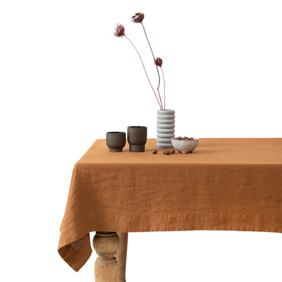 Hazelnut Linen Tablecloth