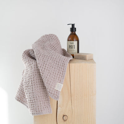 Rose Linen and Cotton Waffle Towel