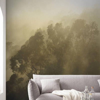 Hopeful Forest Mural Wallpaper-Wall Decor-ECO MURALS, LANDSCAPE WALLPAPERS, MURALS, MURALS / WALLPAPERS, NON-WOVEN WALLPAPER-Forest Homes-Nature inspired decor-Nature decor