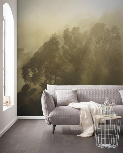Hopeful Forest Mural Wallpaper-Wall Decor-ECO MURALS, LANDSCAPE WALLPAPERS, MURALS, MURALS / WALLPAPERS, NON-WOVEN WALLPAPER-Forest Homes-Nature inspired decor-Nature decor
