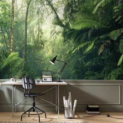 Into the Wild Mural Wallpaper-Wall Decor-ECO MURALS, JUNGLE WALLPAPER, LANDSCAPE WALLPAPERS, MURALS, MURALS / WALLPAPERS, NON-WOVEN WALLPAPER, TROPICAL MURAL-Forest Homes-Nature inspired decor-Nature decor