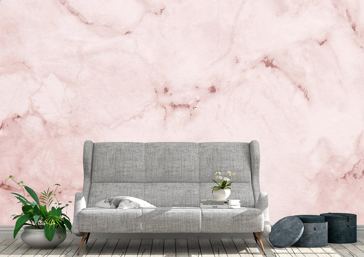 Kootenay Rose Mural Wallpaper (m²)-Wall Decor-MURALS, MURALS / WALLPAPERS, NON-WOVEN WALLPAPER, STONE WALLPAPERS-Forest Homes-Nature inspired decor-Nature decor