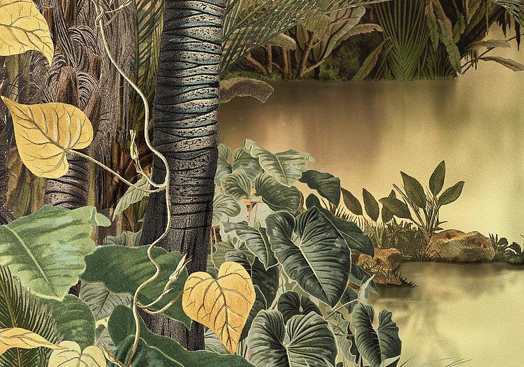 Tropical Waters Mural Wallpaper-Wall Decor-ECO MURALS, JUNGLE WALLPAPER, MURALS, MURALS / WALLPAPERS, NON-WOVEN WALLPAPER, PALM WALLPAPER-Forest Homes-Nature inspired decor-Nature decor