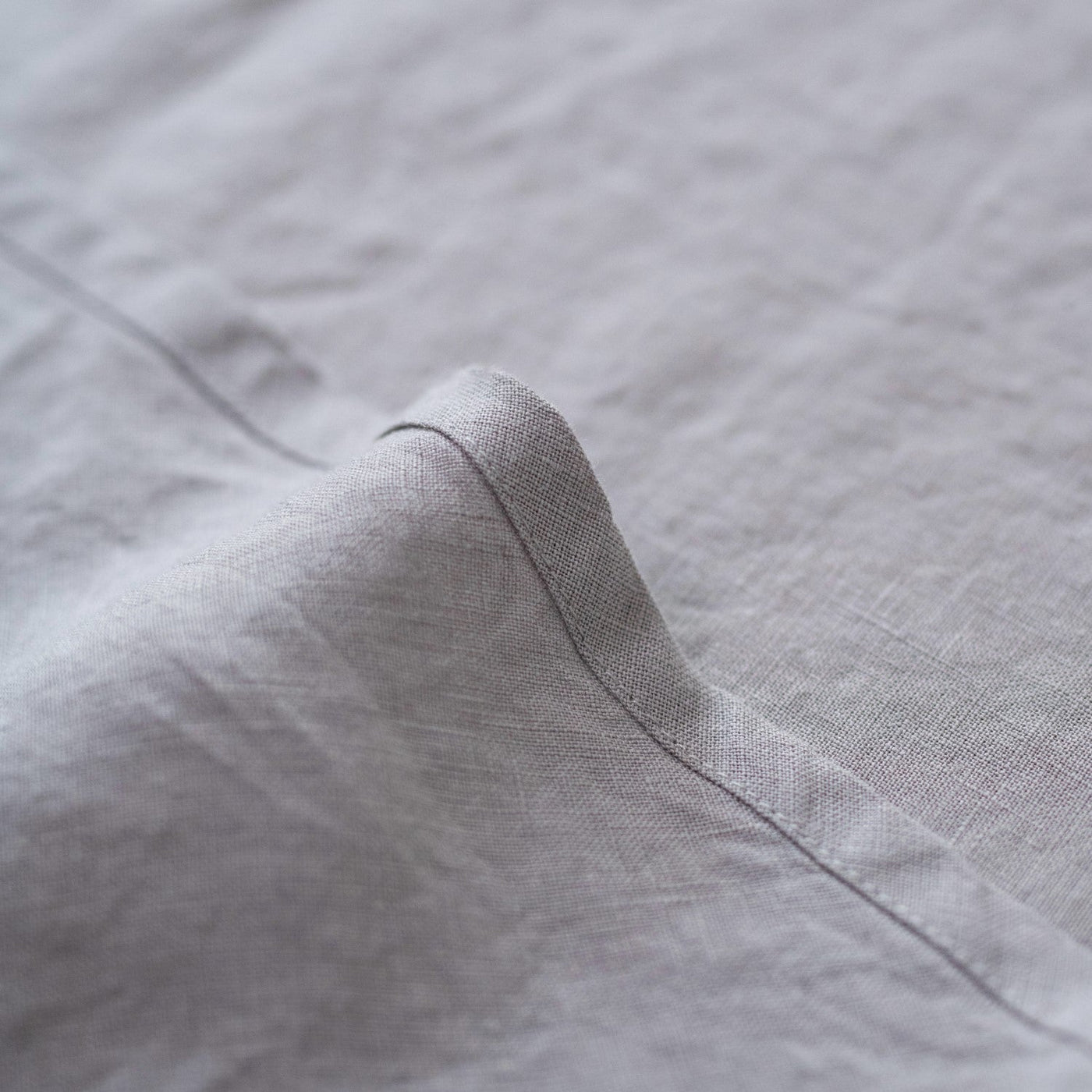 Light Grey Lightweight Linen Round Tablecloth
