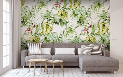 Lilly of the Valley Mural Wallpaper (m²)-Wall Decor-FLORAL WALLPAPERS, LEAF WALLPAPER, MURALS, MURALS / WALLPAPERS, TROPICAL WALLPAPERS-Forest Homes-Nature inspired decor-Nature decor