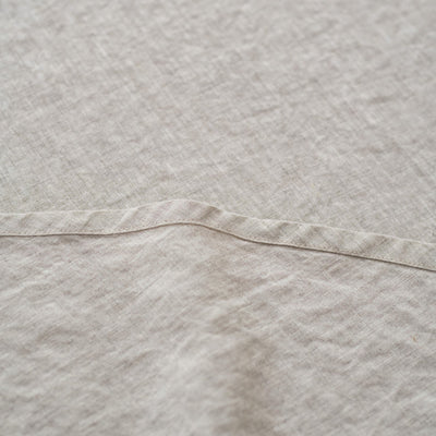 Melange Lightweight Linen Round Tablecloth