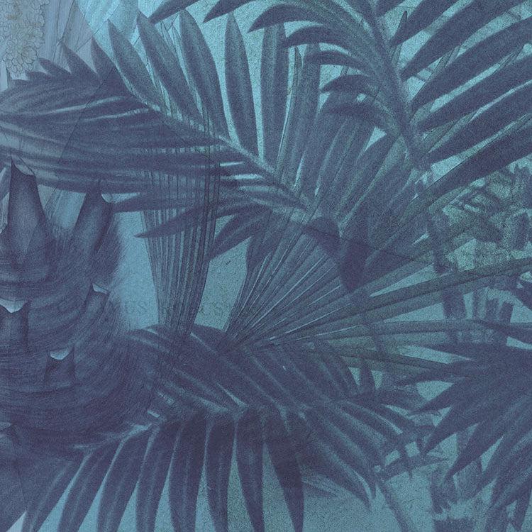 Midnight Hideaway Mural Wallpaper-Wall Decor-ECO MURALS, JUNGLE WALLPAPER, LEAF WALLPAPER, MURALS, MURALS / WALLPAPERS, NON-WOVEN WALLPAPER, PALM WALLPAPER, TROPICAL WALLPAPERS-Forest Homes-Nature inspired decor-Nature decor