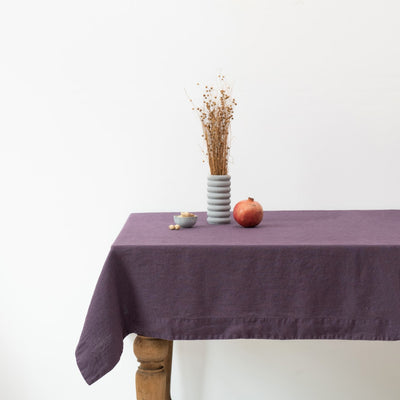 Montana Grape Linen Tablecloth