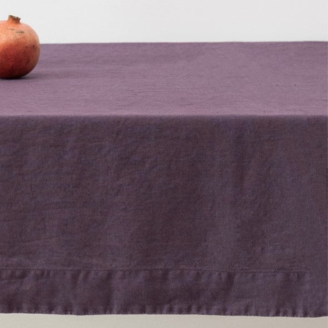 Montana Grape Linen Tablecloth