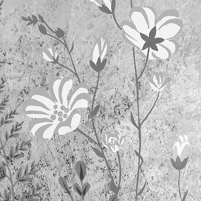 Moonlight Flowers Mural Wallpaper