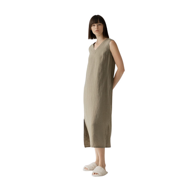 Nasturtium Khaki Linen Dress