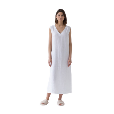 Nasturtium Optical White Linen Dress