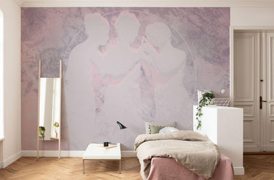 Sacred Feminine Mural Wallpaper-Wall Decor-ART WALLPAPER, DESIGN WALLPAPERS, ECO MURALS, MURALS, MURALS / WALLPAPERS, NON-WOVEN WALLPAPER-Forest Homes-Nature inspired decor-Nature decor