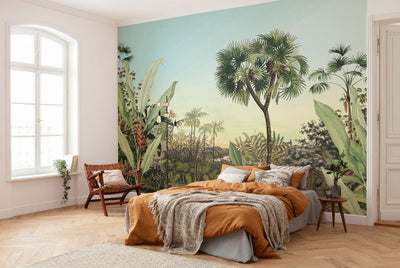 Divine Oasis Wallpaper Mural-Wall Decor-ECO MURALS, JUNGLE WALLPAPER, MURALS, MURALS / WALLPAPERS, NON-WOVEN WALLPAPER-Forest Homes-Nature inspired decor-Nature decor
