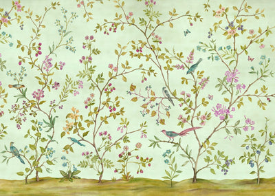 Oiseaux du Paradis Mural Wallpaper