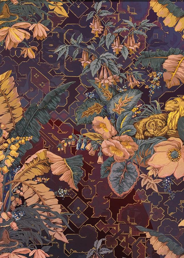 Orient Violet Mural Wallpaper