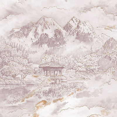 Oriental Sanctuary Mural Wallpaper-Wall Decor-ART WALLPAPER, ECO MURALS, JUNGLE WALLPAPER, MOUNTAIN WALLPAPERS, MURALS, MURALS / WALLPAPERS, NON-WOVEN WALLPAPER-Forest Homes-Nature inspired decor-Nature decor