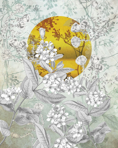Own Sunshine Mural Wallpaper-Wall Decor-ECO MURALS, FLORAL WALLPAPERS, LEAF WALLPAPER, MURALS, MURALS / WALLPAPERS, NON-WOVEN WALLPAPER-Forest Homes-Nature inspired decor-Nature decor