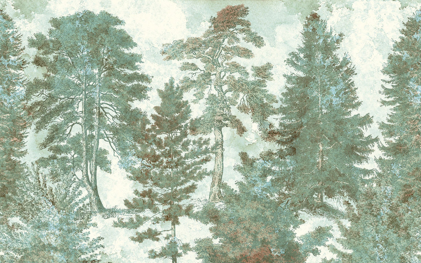 Pale Panoramic Mural Wallpaper