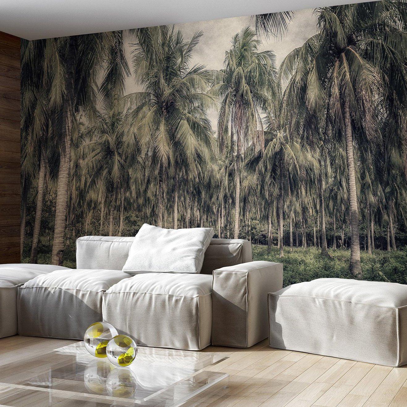 Palm Jungle Wallpaper-Wall Decor-ART WALLPAPER, ECO MURALS, JUNGLE WALLPAPER, LANDSCAPE WALLPAPERS, MURALS, MURALS / WALLPAPERS, TROPICAL MURAL-Forest Homes-Nature inspired decor-Nature decor