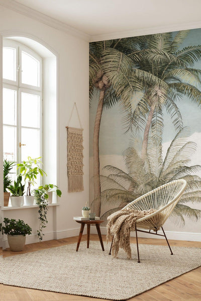 Kuuki Palm Mural Wallpaper-Wall Decor-ECO MURALS, MURALS, MURALS / WALLPAPERS, NON-WOVEN WALLPAPER, PALM WALLPAPER-Forest Homes-Nature inspired decor-Nature decor