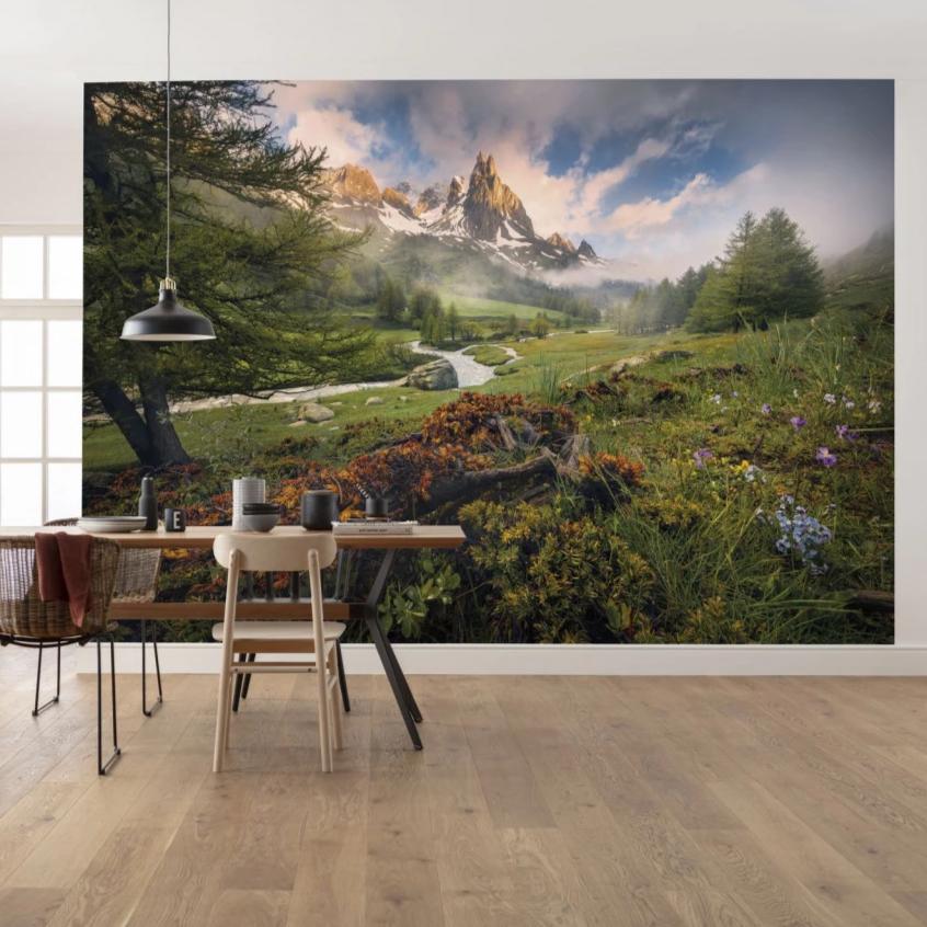 Paradise on Earth Mural Wallpaper-Wall Decor-ECO MURALS, LANDSCAPE WALLPAPERS, MURALS, MURALS / WALLPAPERS, NON-WOVEN WALLPAPER-Forest Homes-Nature inspired decor-Nature decor