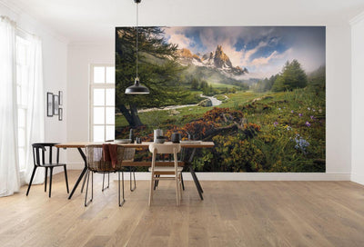 Paradise on Earth Mural Wallpaper-Wall Decor-ECO MURALS, LANDSCAPE WALLPAPERS, MURALS, MURALS / WALLPAPERS, NON-WOVEN WALLPAPER-Forest Homes-Nature inspired decor-Nature decor